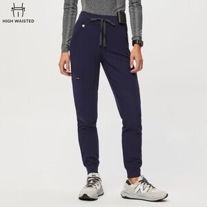 Navy Figs High Waisted Zamora Jogger Scrub Pants - Small